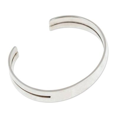 Alternate image for Minimalist High-Polished Sterling Silver Cuff Bracelet Minimalist Nimbus