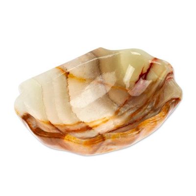 Alternate image for Seashell-Themed Hand-Carved Natural Marble Catchall Green Seashell