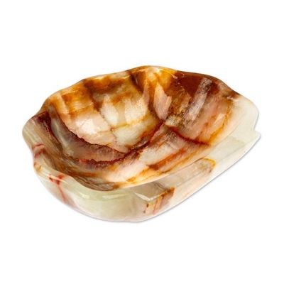 Alternate image for Seashell-Themed Hand-Carved Natural Marble Catchall Green Seashell