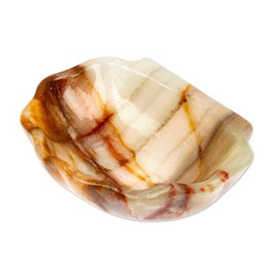 Alternate image for Seashell-Themed Hand-Carved Natural Marble Catchall Green Seashell