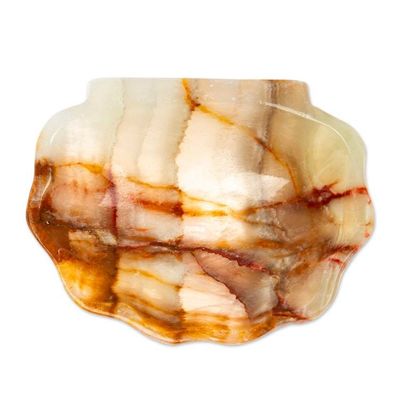 Alternate image for Seashell-Themed Hand-Carved Natural Marble Catchall Green Seashell