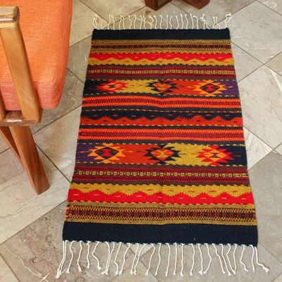 Alternate image for Zapotec wool rug 2x3.5 Sierra Meadows