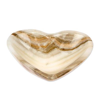 Alternate image for Heart-Shaped Hand-Carved Natural Marble Catchall in Grey Grey Heart