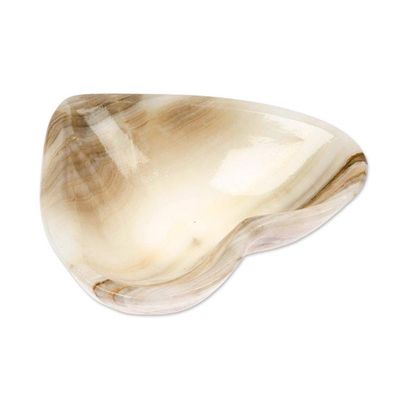 Alternate image for Heart-Shaped Hand-Carved Natural Marble Catchall in Grey Grey Heart