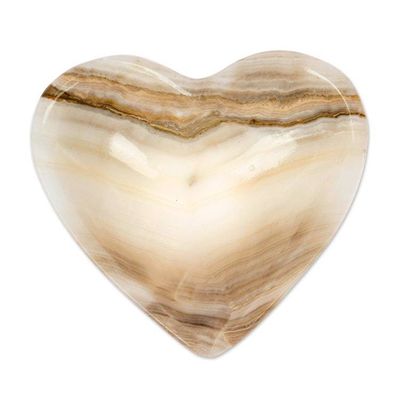 Alternate image for Heart-Shaped Hand-Carved Natural Marble Catchall in Grey Grey Heart