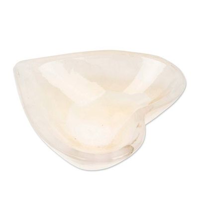 Alternate image for Romantic Heart-Shaped Hand-Carved Natural Marble Catchall White Heart