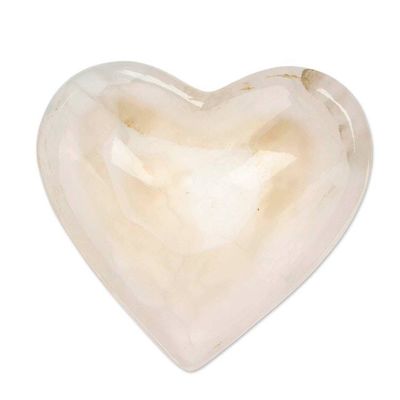 Alternate image for Romantic Heart-Shaped Hand-Carved Natural Marble Catchall White Heart