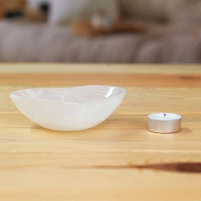 Alternate image for Romantic Heart-Shaped Hand-Carved Natural Marble Catchall White Heart