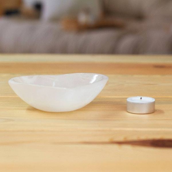 Alternate image for Romantic Heart-Shaped Hand-Carved Natural Marble Catchall White Heart