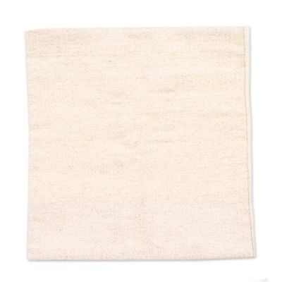 Alternate image for Zapotec Handwoven Wool Cushion Cover in Wheat and Black Chic Geometry