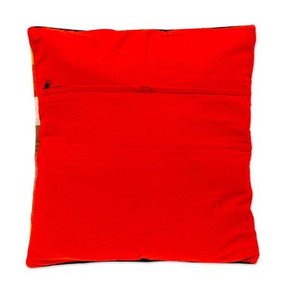 Alternate image for Zigzag Motif Wool Cushion Cover Zapotec Lightning