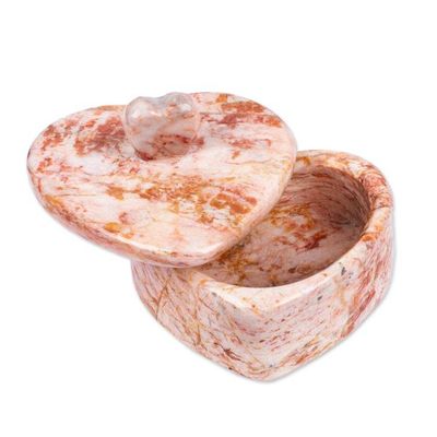 Alternate image for Hand-Carved Marble Decorative Jewelry Box with Heart Design I Give You my Heart