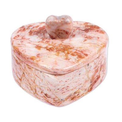 Alternate image for Hand-Carved Marble Decorative Jewelry Box with Heart Design I Give You my Heart