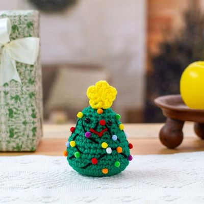 Primary image for Christmas Tree-Themed Crocheted Holiday Home Accent Cute Christmas Tree