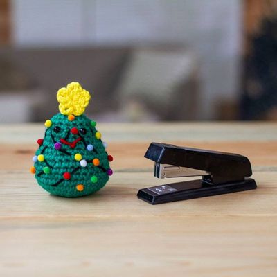 Alternate image for Christmas Tree-Themed Crocheted Holiday Home Accent Cute Christmas Tree