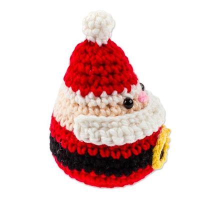 Alternate image for Santa-Themed Crocheted Amigurumi Christmas Decorative Accent Cute Santa