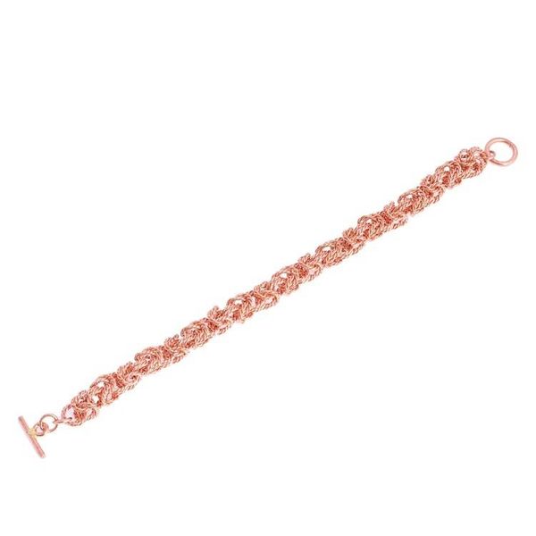 Alternate image for Handcrafted Copper Rope Motif Chain Bracelet from Mexico Bright Twist