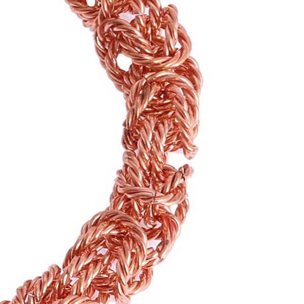 Alternate image for Handcrafted Copper Rope Motif Chain Bracelet from Mexico Bright Twist