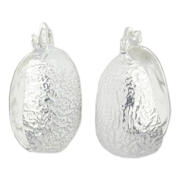 Alternate image for Taxco Silver Handcrafted Hoop Earrings Taxco Lineage