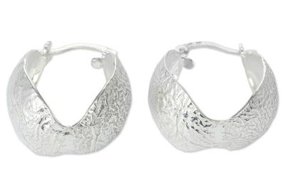 Alternate image for Taxco Silver Handcrafted Hoop Earrings Taxco Lineage