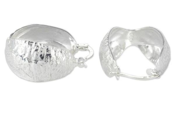 Alternate image for Taxco Silver Handcrafted Hoop Earrings Taxco Lineage