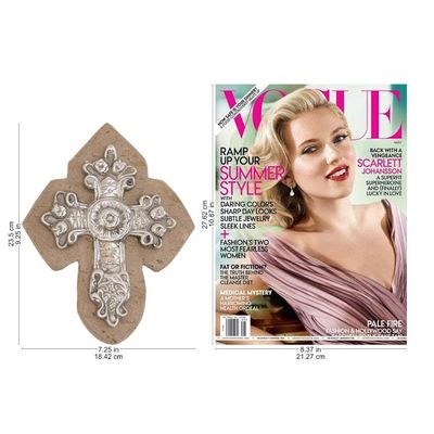 Alternate image for Baroque-Inspired Pewter and Reclaimed Stone Wall Cross Baroque Faith