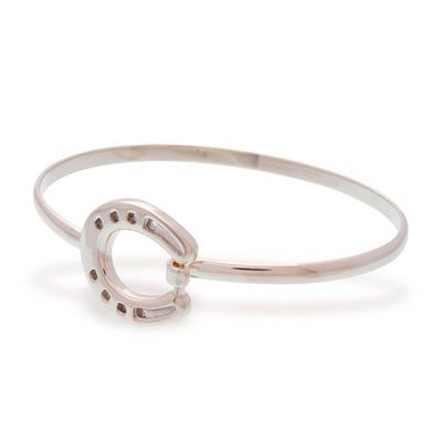 Alternate image for Taxco Sterling Silver Horseshoe Pendant Bracelet from Mexico Beautiful Horseshoe