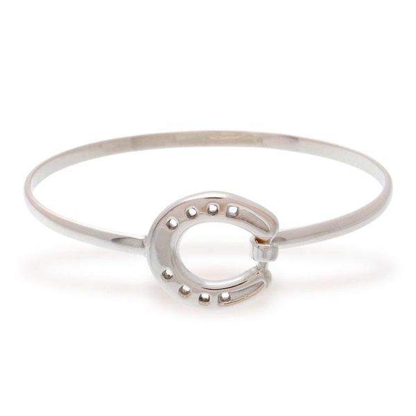 Alternate image for Taxco Sterling Silver Horseshoe Pendant Bracelet from Mexico Beautiful Horseshoe