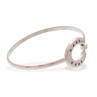 Alternate image for Taxco Sterling Silver Horseshoe Pendant Bracelet from Mexico Beautiful Horseshoe