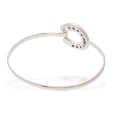 Alternate image for Taxco Sterling Silver Horseshoe Pendant Bracelet from Mexico Beautiful Horseshoe