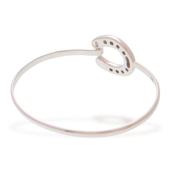 Alternate image for Taxco Sterling Silver Horseshoe Pendant Bracelet from Mexico Beautiful Horseshoe
