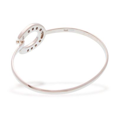 Alternate image for Taxco Sterling Silver Horseshoe Pendant Bracelet from Mexico Beautiful Horseshoe