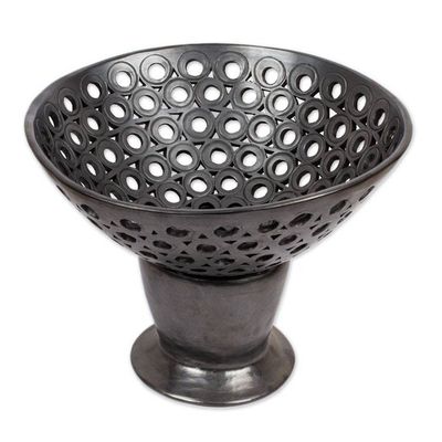 Alternate image for Barro Negro Ceramic Decorative Bowl from Mexico Barro Negro Tradition