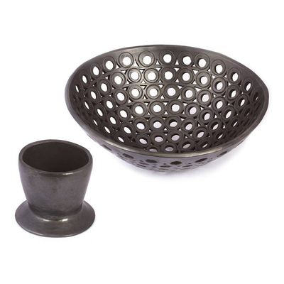 Alternate image for Barro Negro Ceramic Decorative Bowl from Mexico Barro Negro Tradition