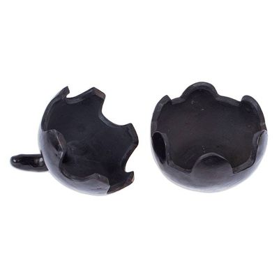 Alternate image for Mexican Barro Negro Pumpkin-Shaped Handmade Decorative Box Pumpkin