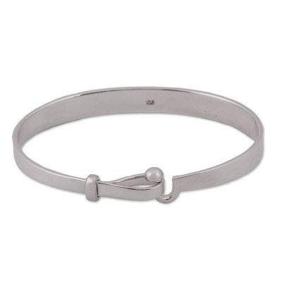 Alternate image for High-Polish Taxco Sterling Silver Bangle Bracelet Wonderful Gleam