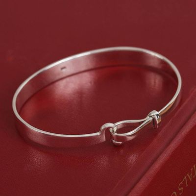 Alternate image for High-Polish Taxco Sterling Silver Bangle Bracelet Wonderful Gleam