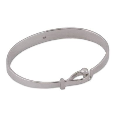 Alternate image for High-Polish Taxco Sterling Silver Bangle Bracelet Wonderful Gleam