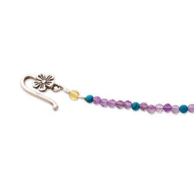 Alternate image for Amethyst Reconstituted Turquoise Butterfly Charm Bracelet Magical Butterflies