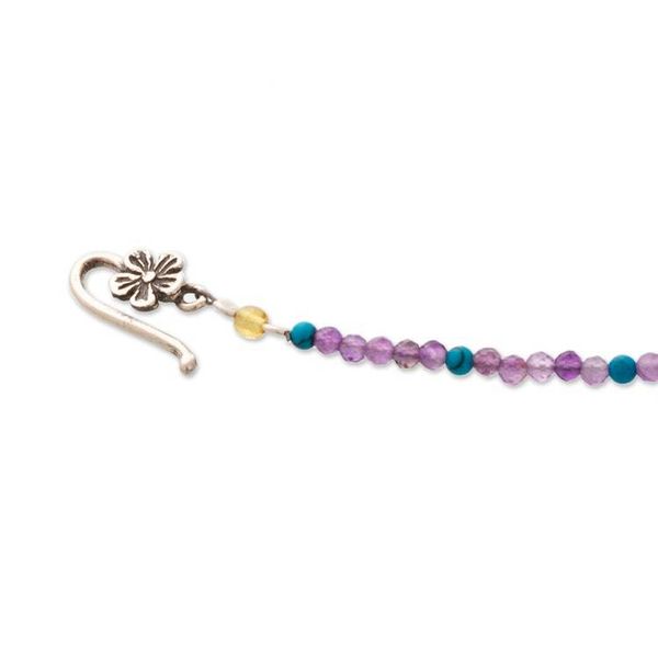 Alternate image for Amethyst Reconstituted Turquoise Butterfly Charm Bracelet Magical Butterflies