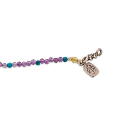 Alternate image for Amethyst Reconstituted Turquoise Butterfly Charm Bracelet Magical Butterflies