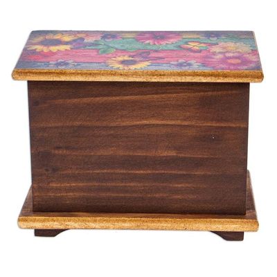 Alternate image for Decoupage on Pinewood Jewelry Box with Flowers  Hummingbird Floral Hummingbirds