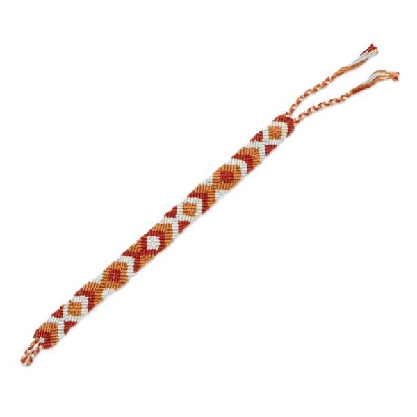 Alternate image for Earth-Tone Cotton Macrame Wristband Bracelet from Mexico Earthen Oasis