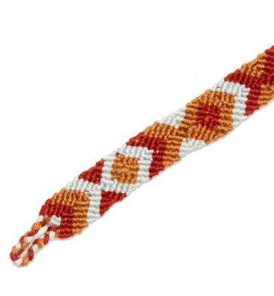 Alternate image for Earth-Tone Cotton Macrame Wristband Bracelet from Mexico Earthen Oasis
