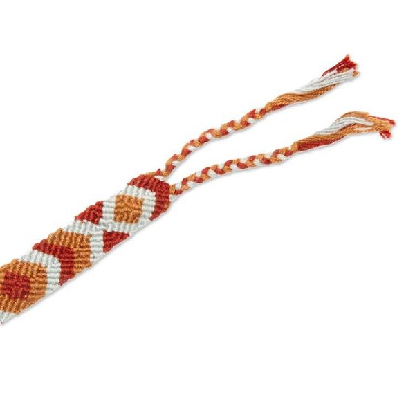 Alternate image for Earth-Tone Cotton Macrame Wristband Bracelet from Mexico Earthen Oasis