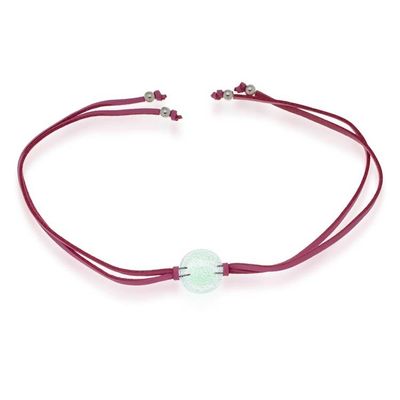 Alternate image for Handcrafted Art Glass Pendant Bracelet with Faux Suede Cord Sparkling Me