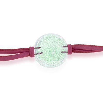 Alternate image for Handcrafted Art Glass Pendant Bracelet with Faux Suede Cord Sparkling Me