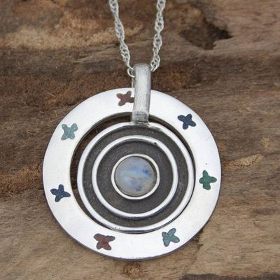 Primary image for Labradorite Mexico Sterling Silver Pendant Necklace Pisces Universe