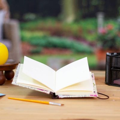 Alternate image for Recycled Paper Handmade Journal with Passport Stamps Passport Stamps