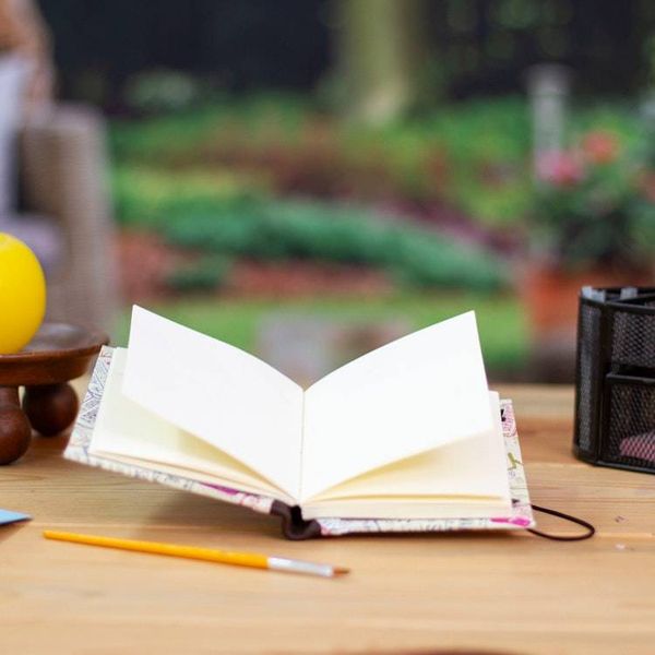 Alternate image for Recycled Paper Handmade Journal with Passport Stamps Passport Stamps